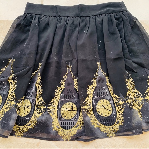 Disney Dresses & Skirts - New Disney Peter Pan Clock Border Chiffon Skirt